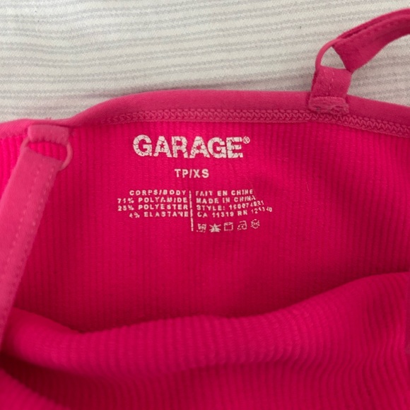 Pink Ribbed Women's Crop Top - Picture 3 of 3